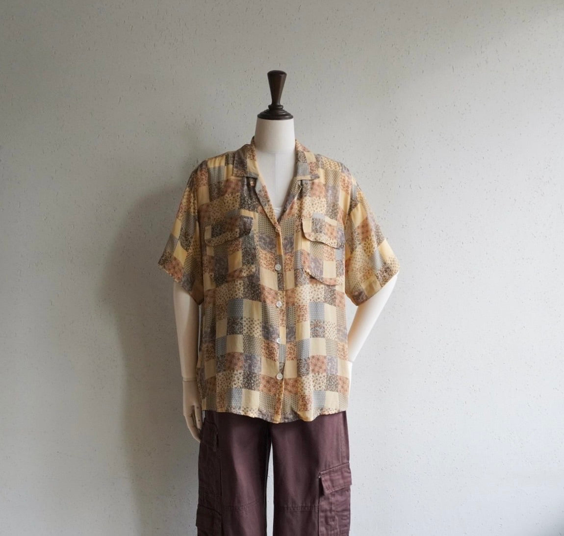 90s"NORTON & WILSON"  Printed Silk Shirt Made in Italy