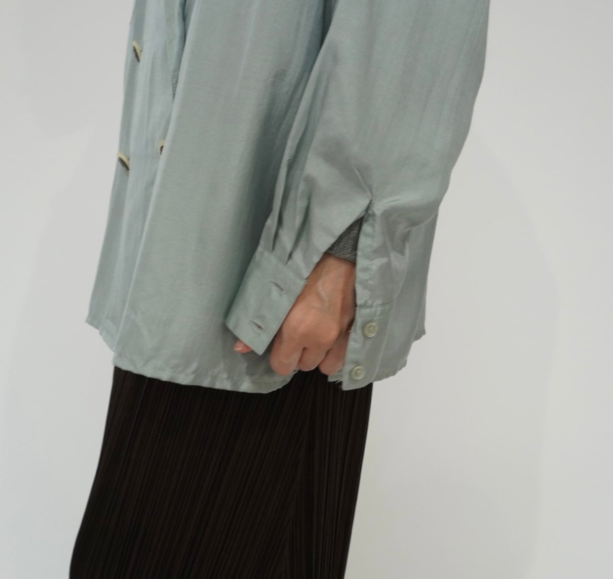 80s EURO Silk Pullover Shirt Jacket