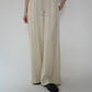Ivory Linen Wide Pants