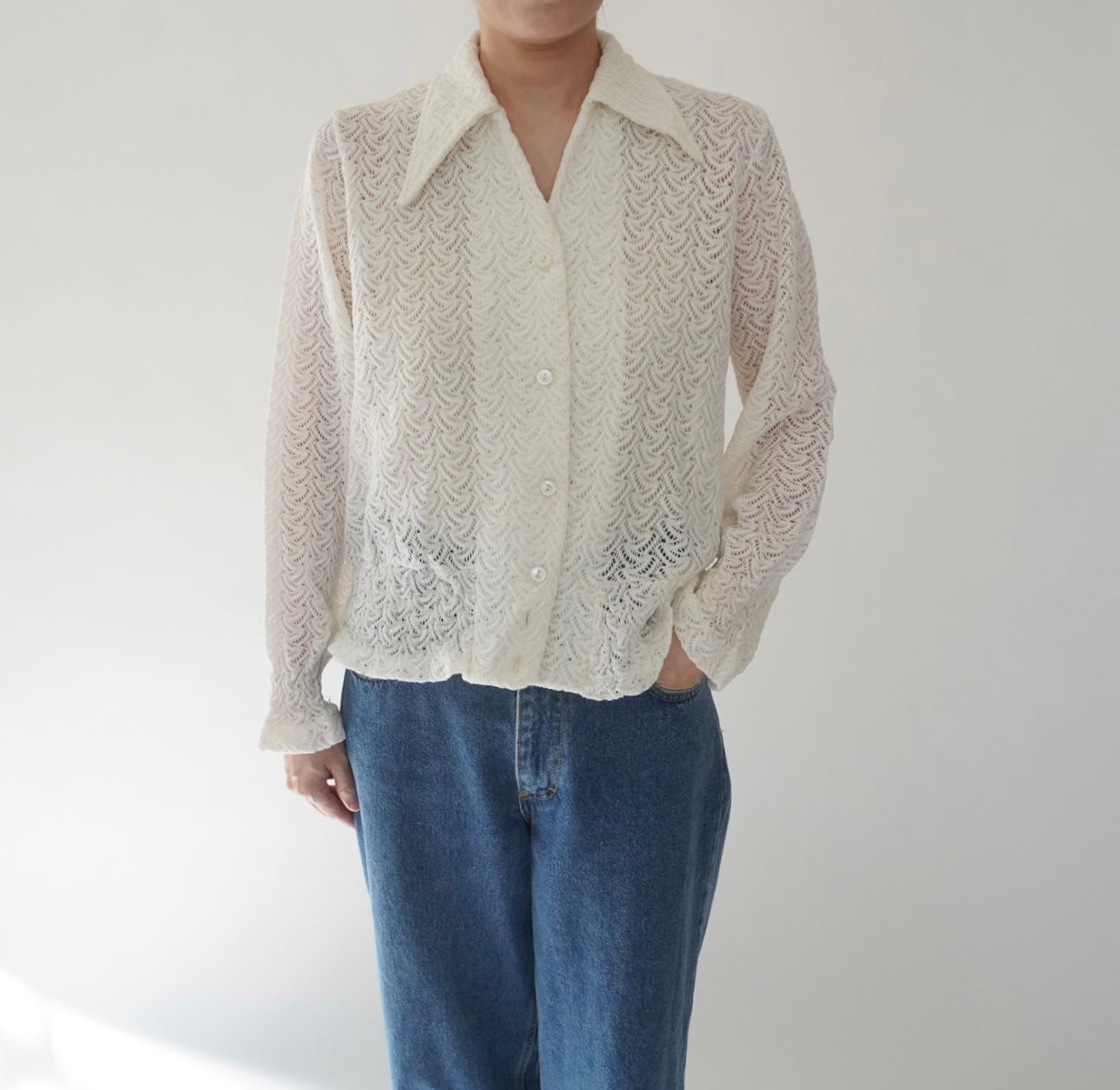 70s Lace Design Shirt