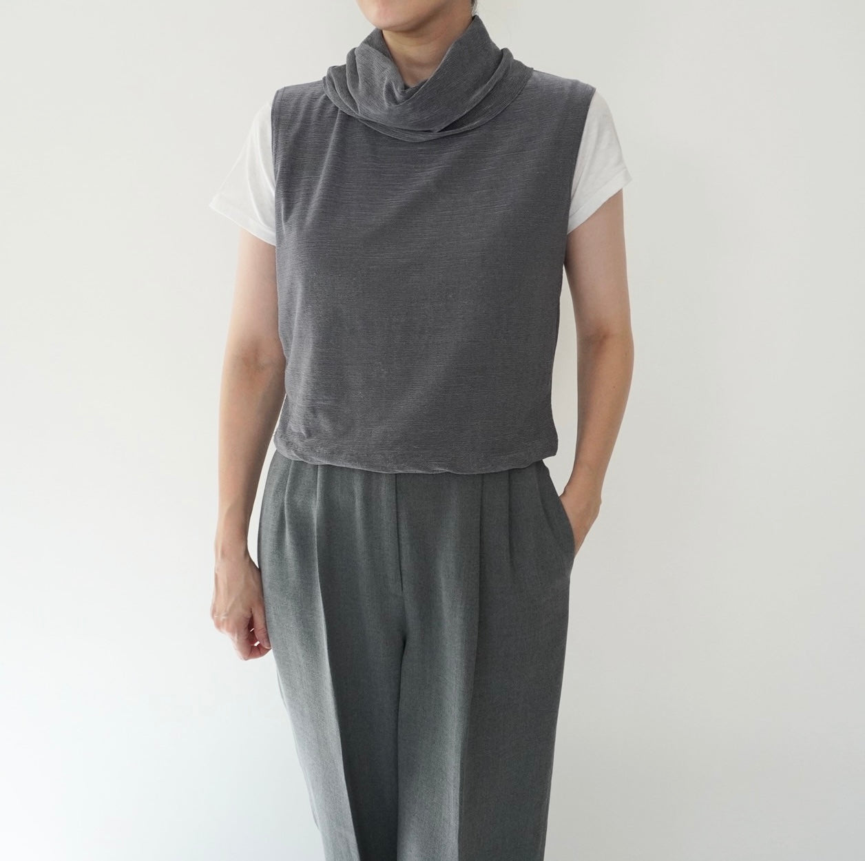 90s Hi Neck Design Top Made in USA