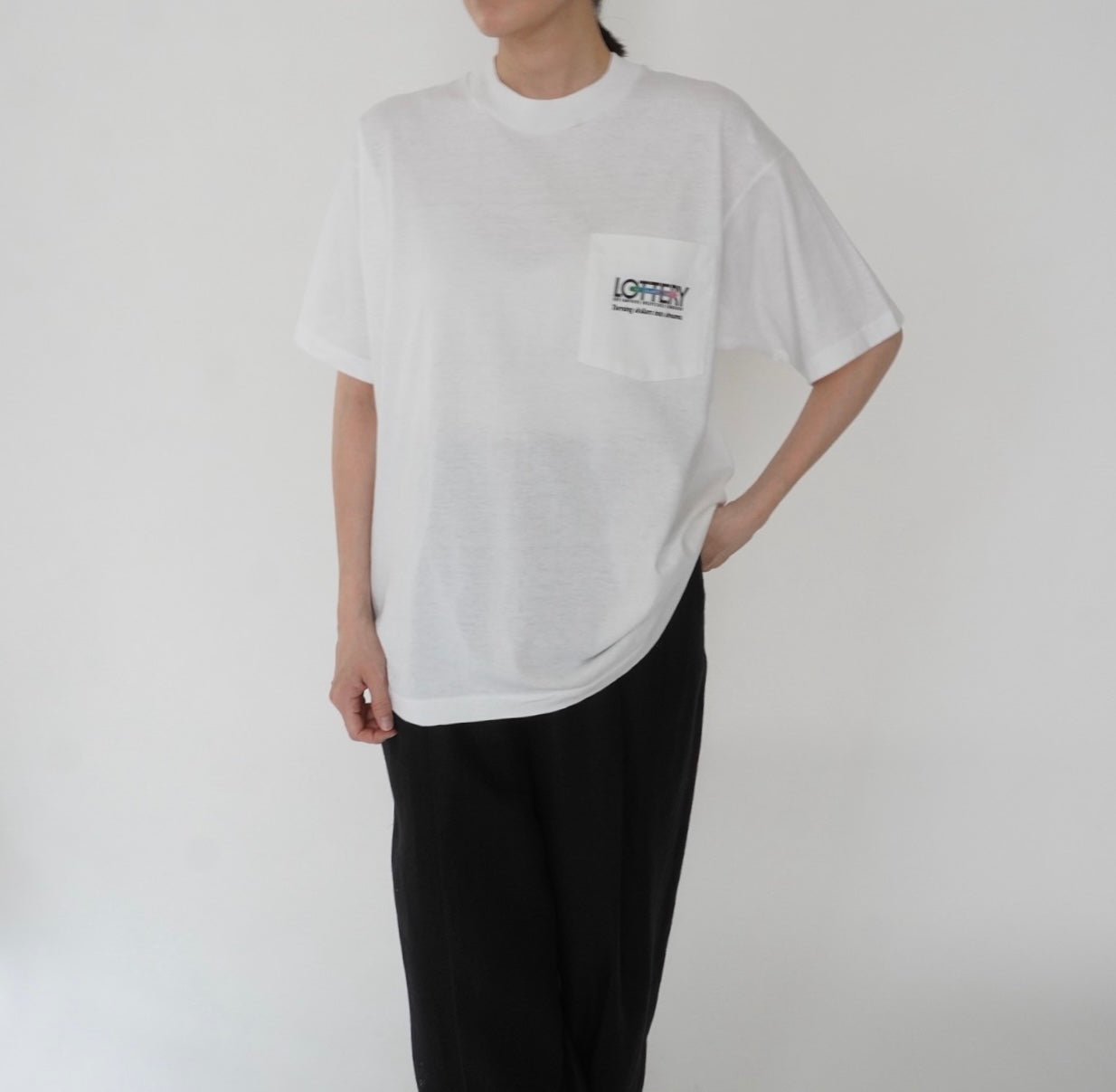 90s "Lottery"Printed T-shirt Made in USA