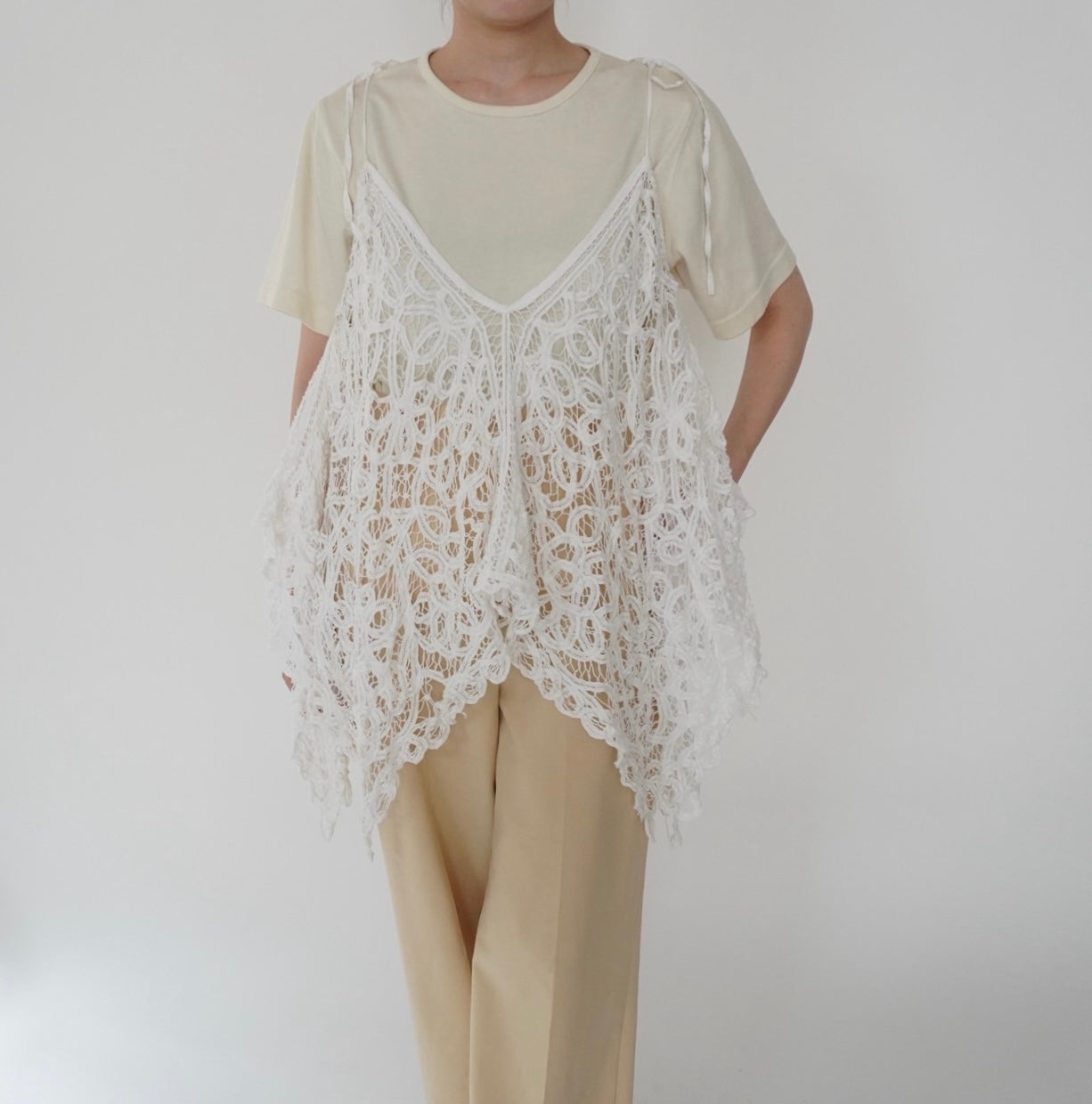 00s Lace Design Top