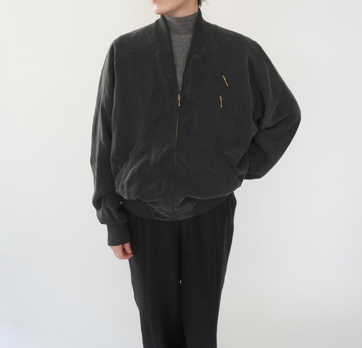 90s EURO Silk Design Light Jacket
