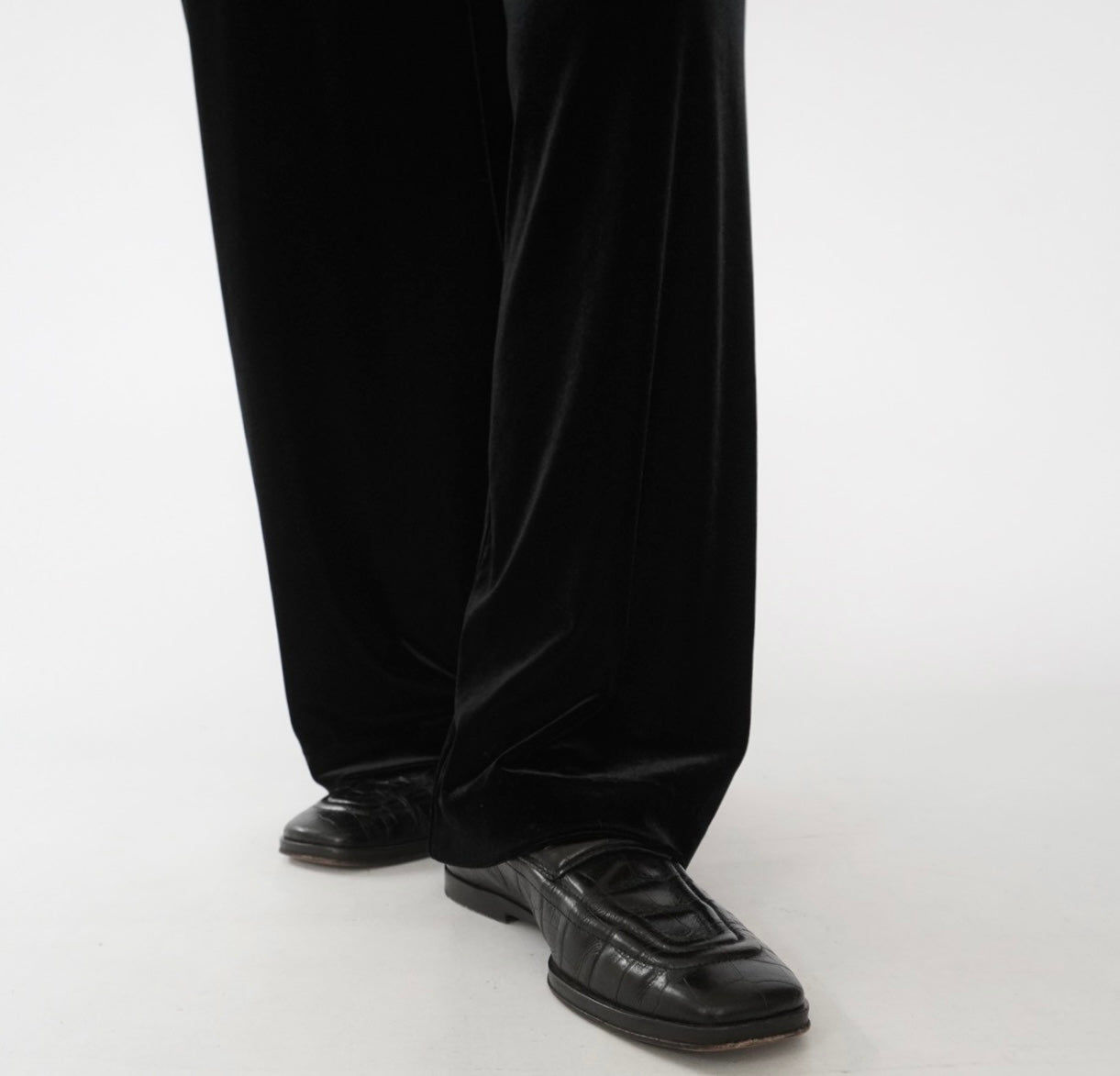 90s Black Velour Pants Made in USA