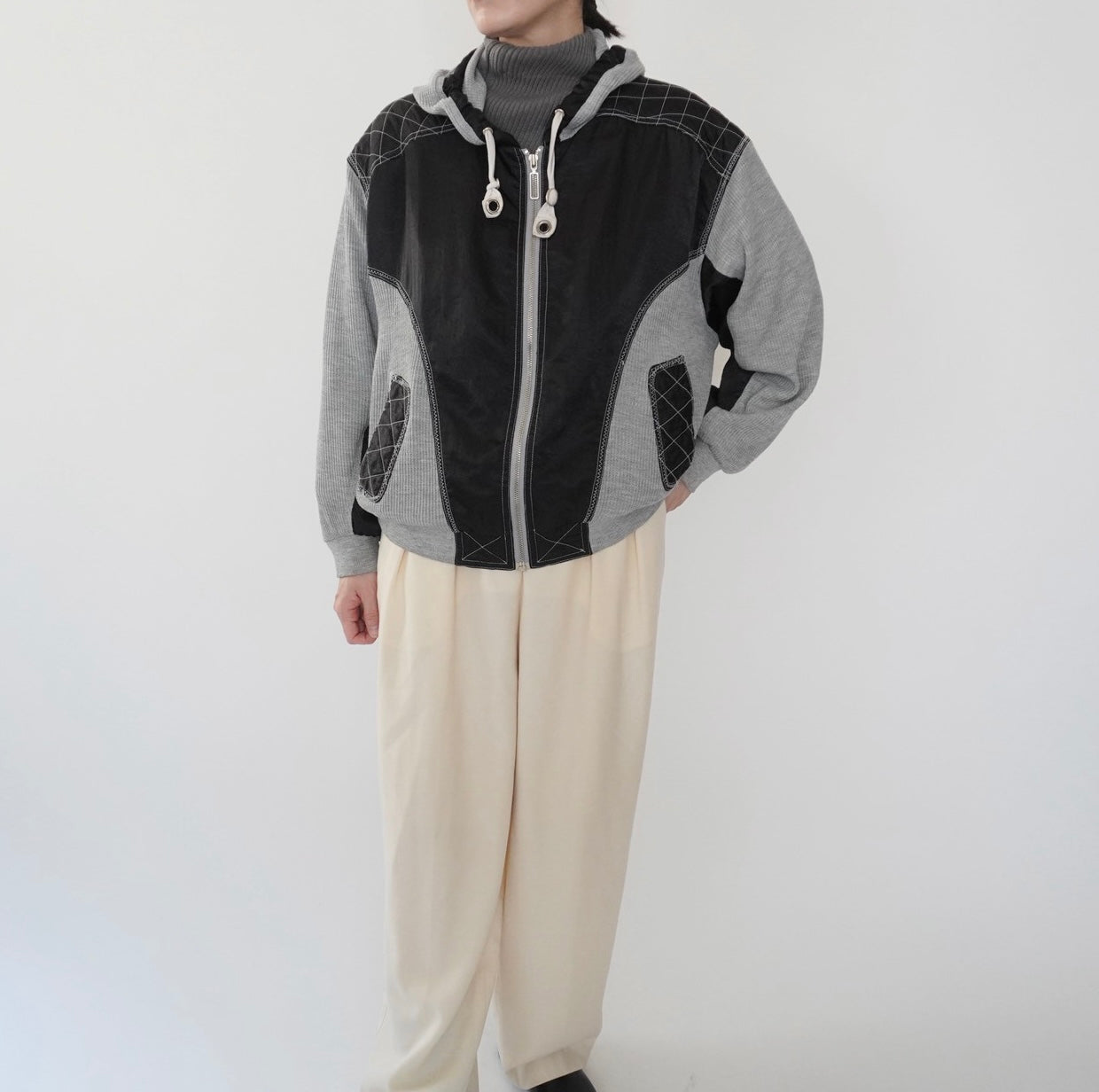 90s  Two Tone Design Light Jacket