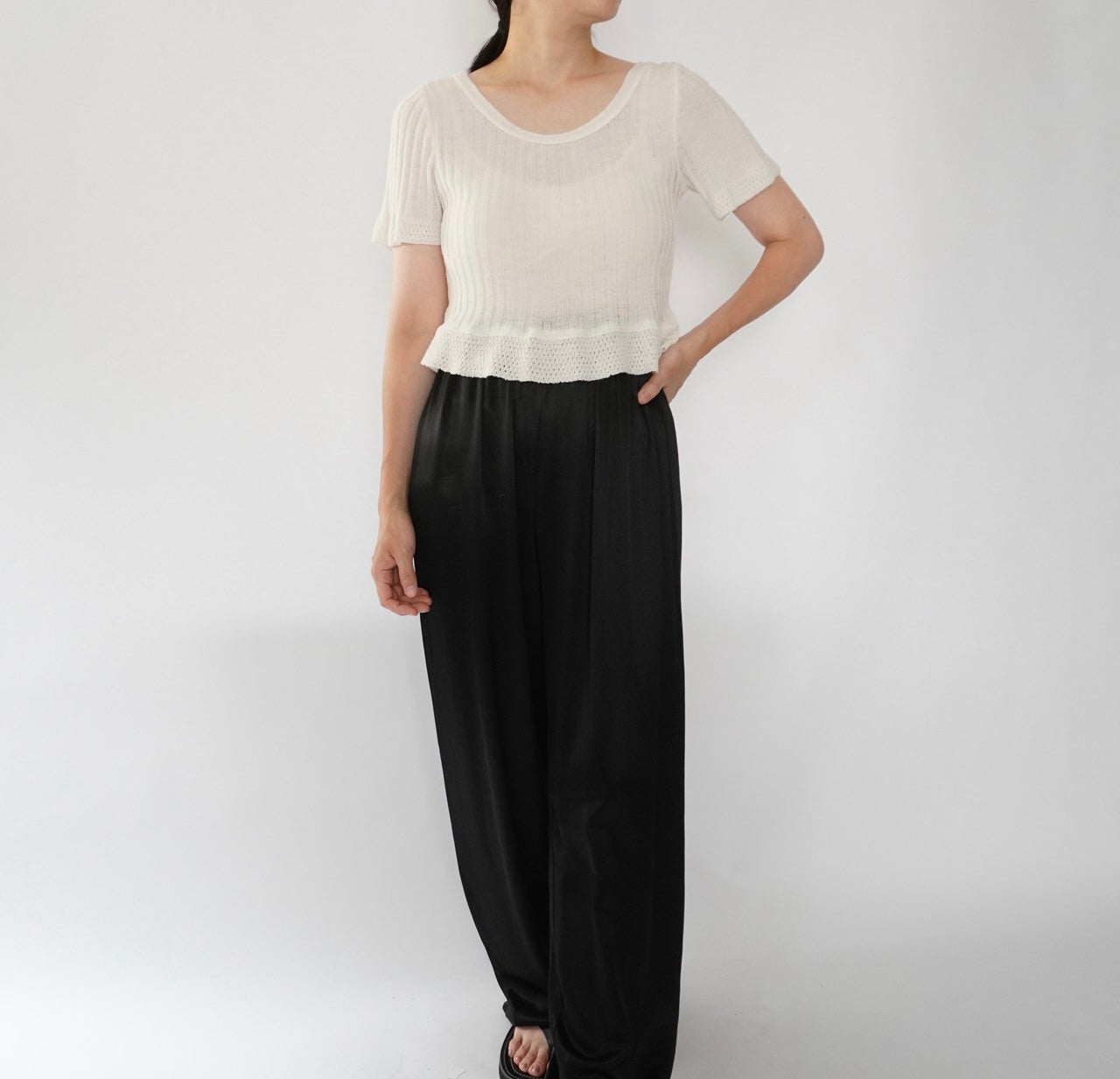 90s Ribbed Top Made in Italy