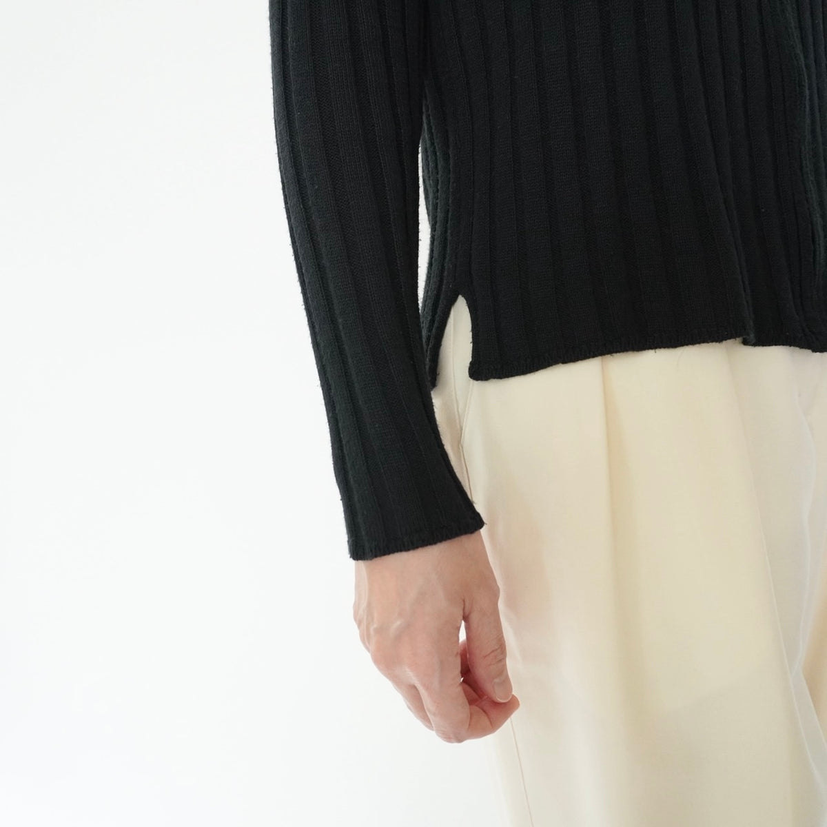 90s Zip Ribbed Top