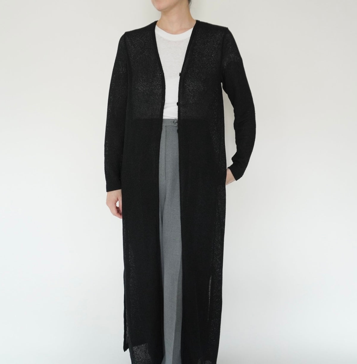 90s EURO Black Long Cardigan