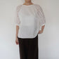 80s Cut Lace Design Blouse
