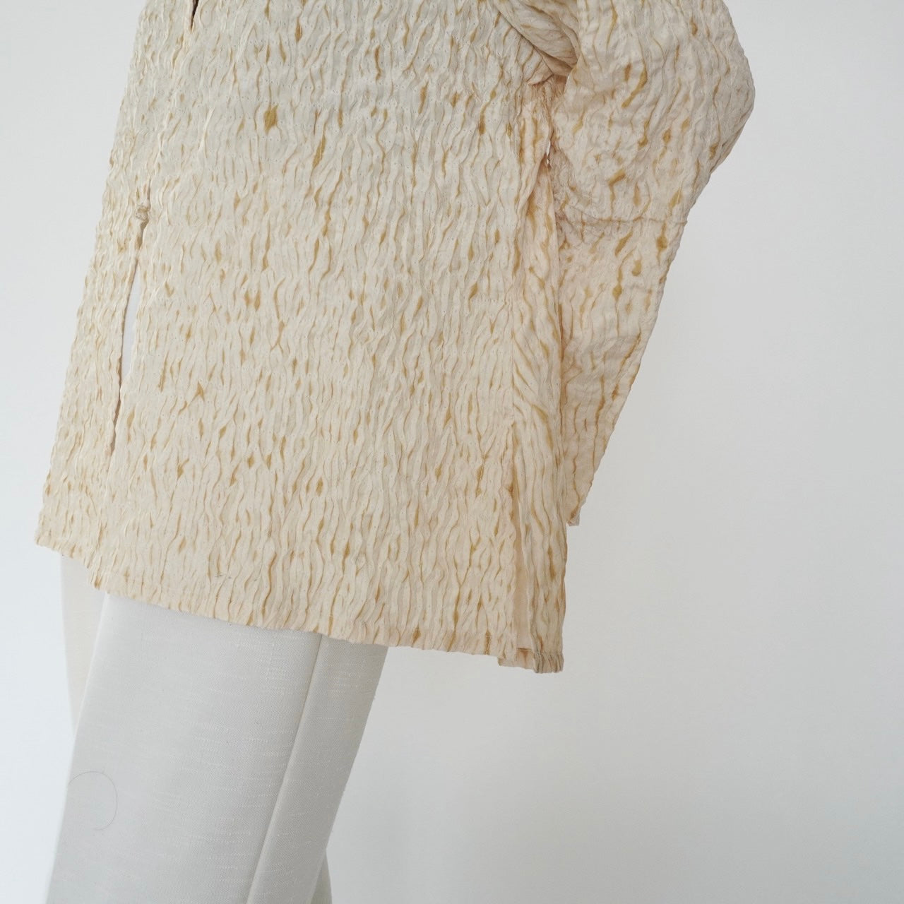 90s Pleated Silk Blouse