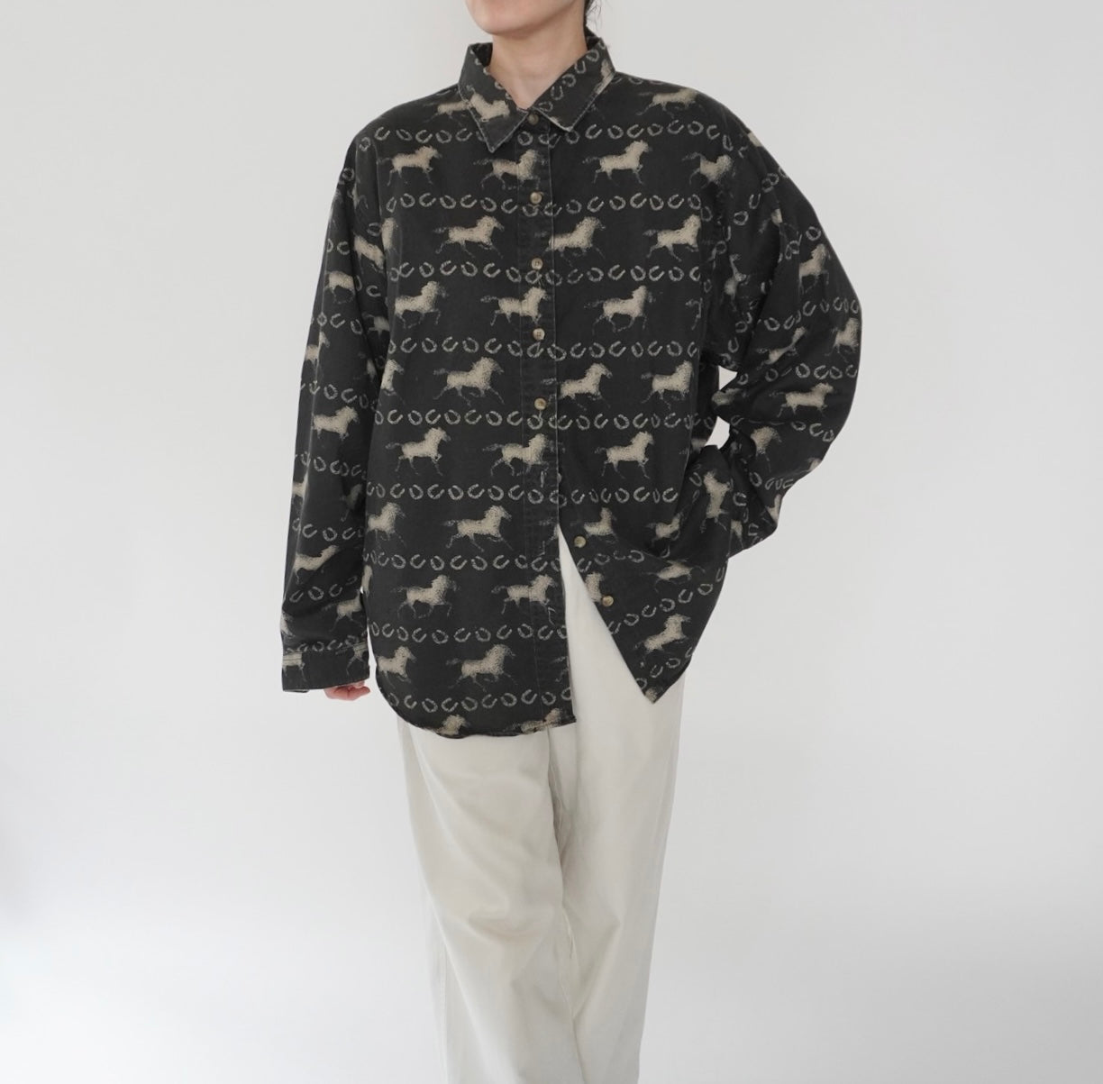 90s Horse Pattern Shirt