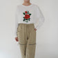 90s Printed Long T-shirt Made in USA