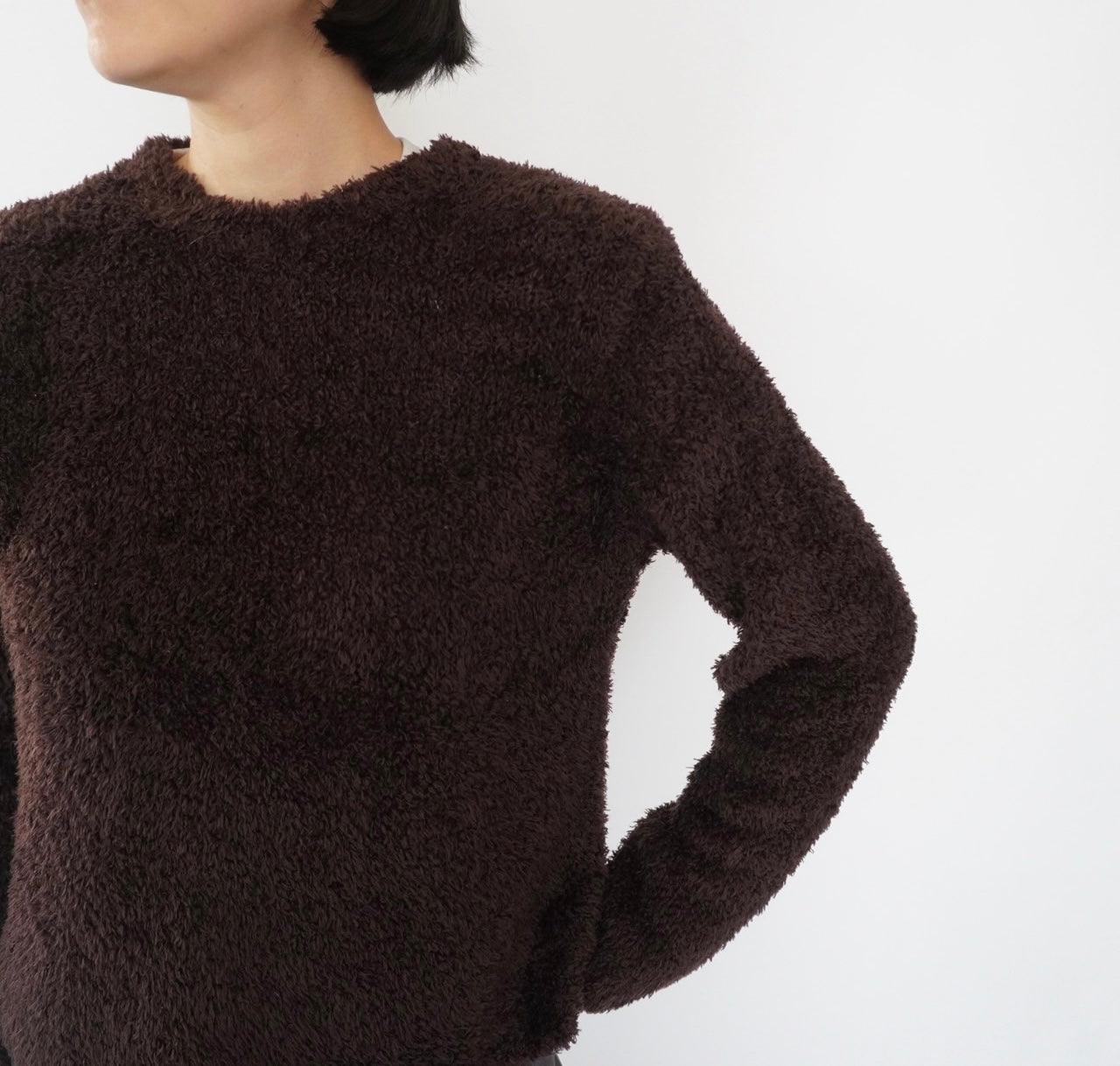 90s Brown Boa Top