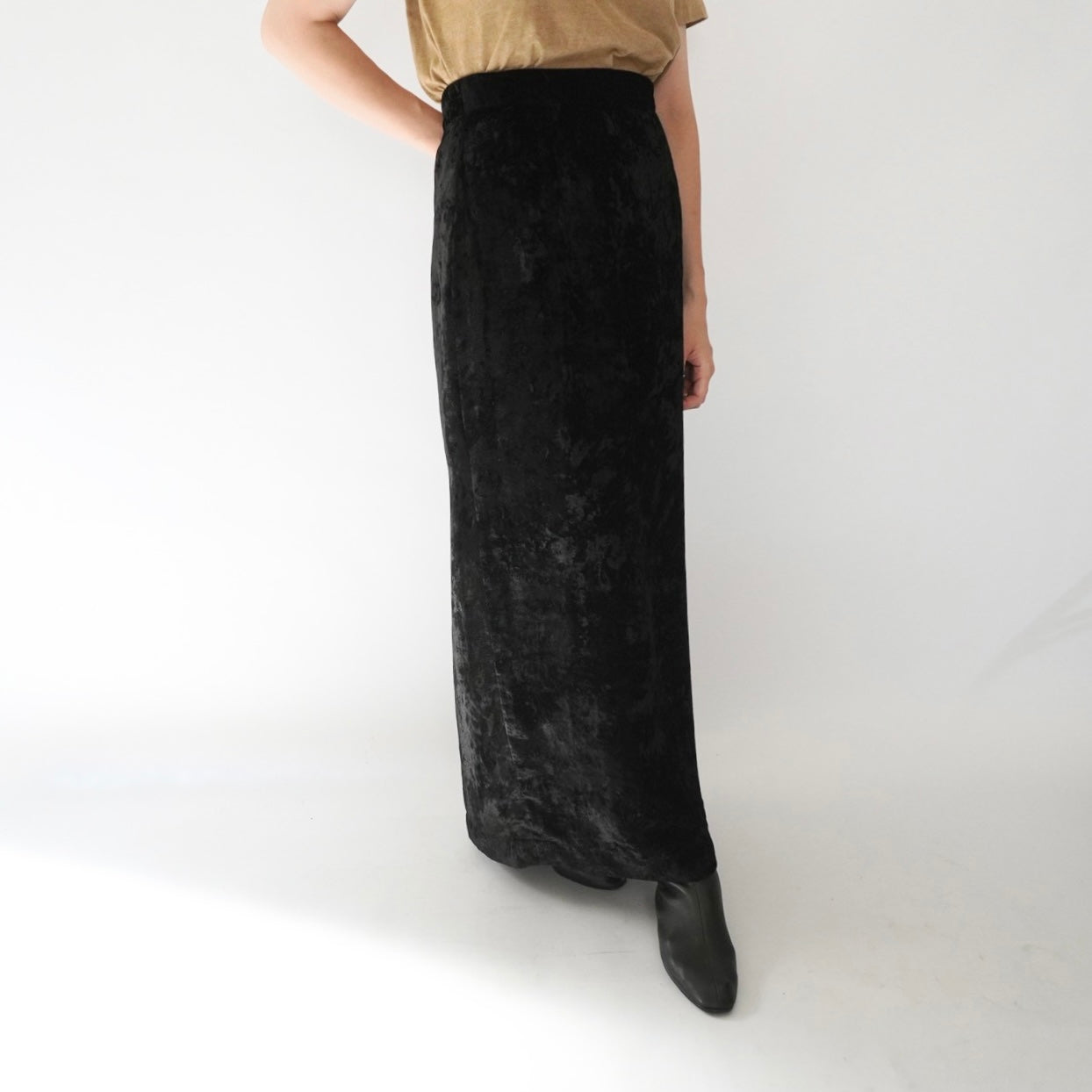 80s  Velour Maxi Skirt