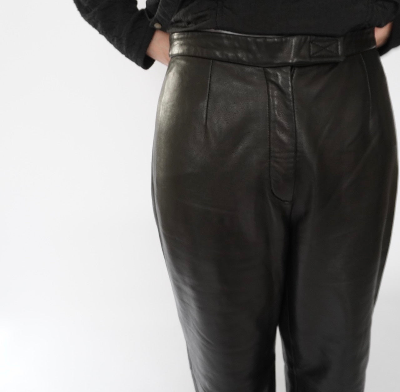 90s Black Leather Pants
