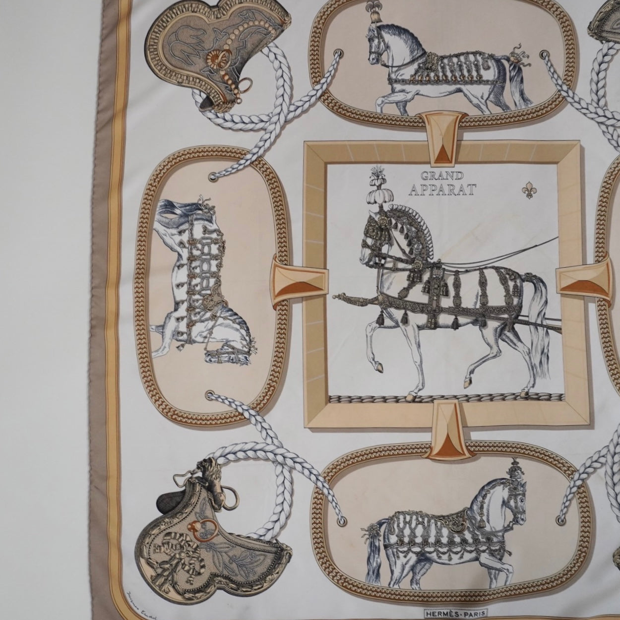 "Hermès " Silk Scarf Made in France