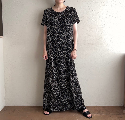 90s Silk Printed  Dress