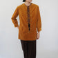 60s Lace Up Corduroy Top