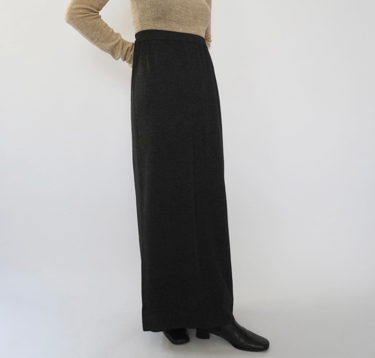 90s Gray Maxi Skirt