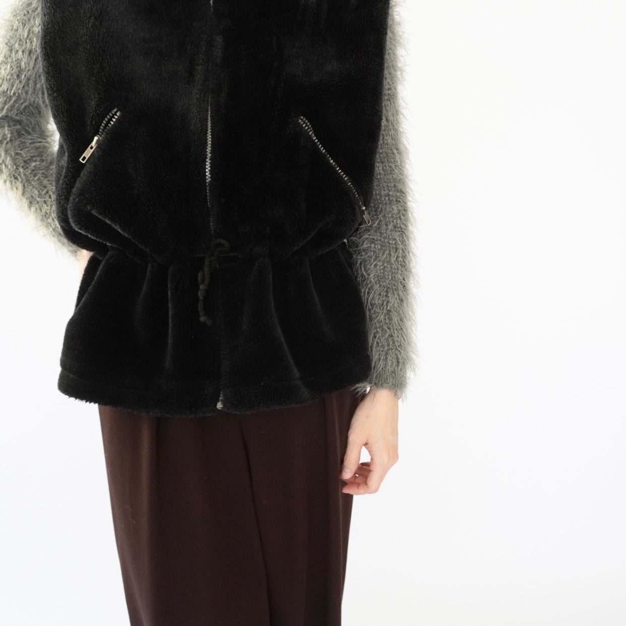 90s Fluffy Fleece Vest