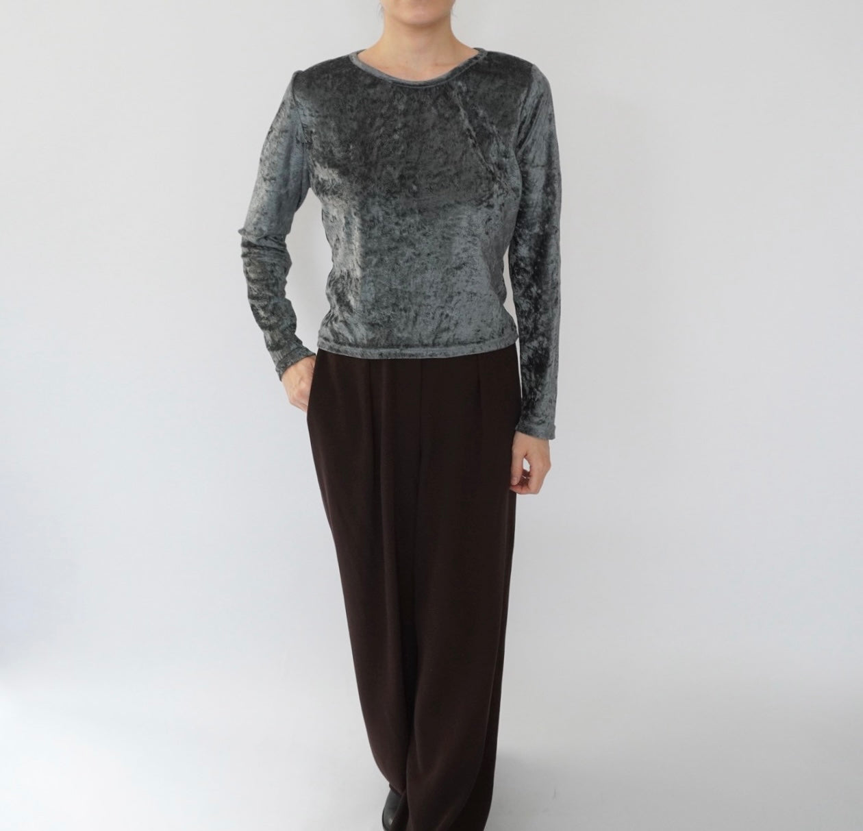 90s Velour Top Made in Italy