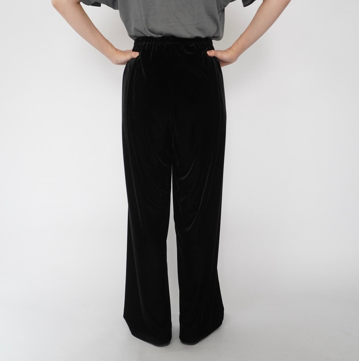 90s Black Velour Pants Made in USA