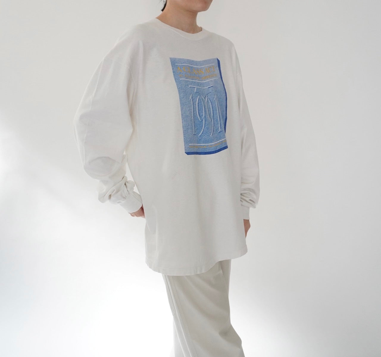 90s Printed Long Sleeves T-shirt Made in USA