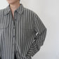 90s Gray Striped Shirt