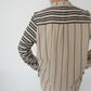Beige Striped Design Shirt Made in Italy