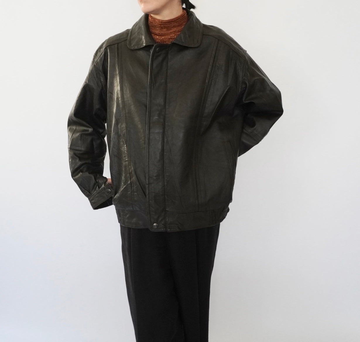 90s Leather Jacket Made in France