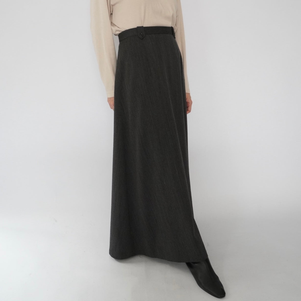 90s Wool Maxi Skirt