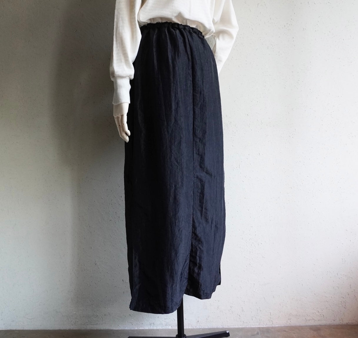 90s Black Nylon Skirt Made in USA