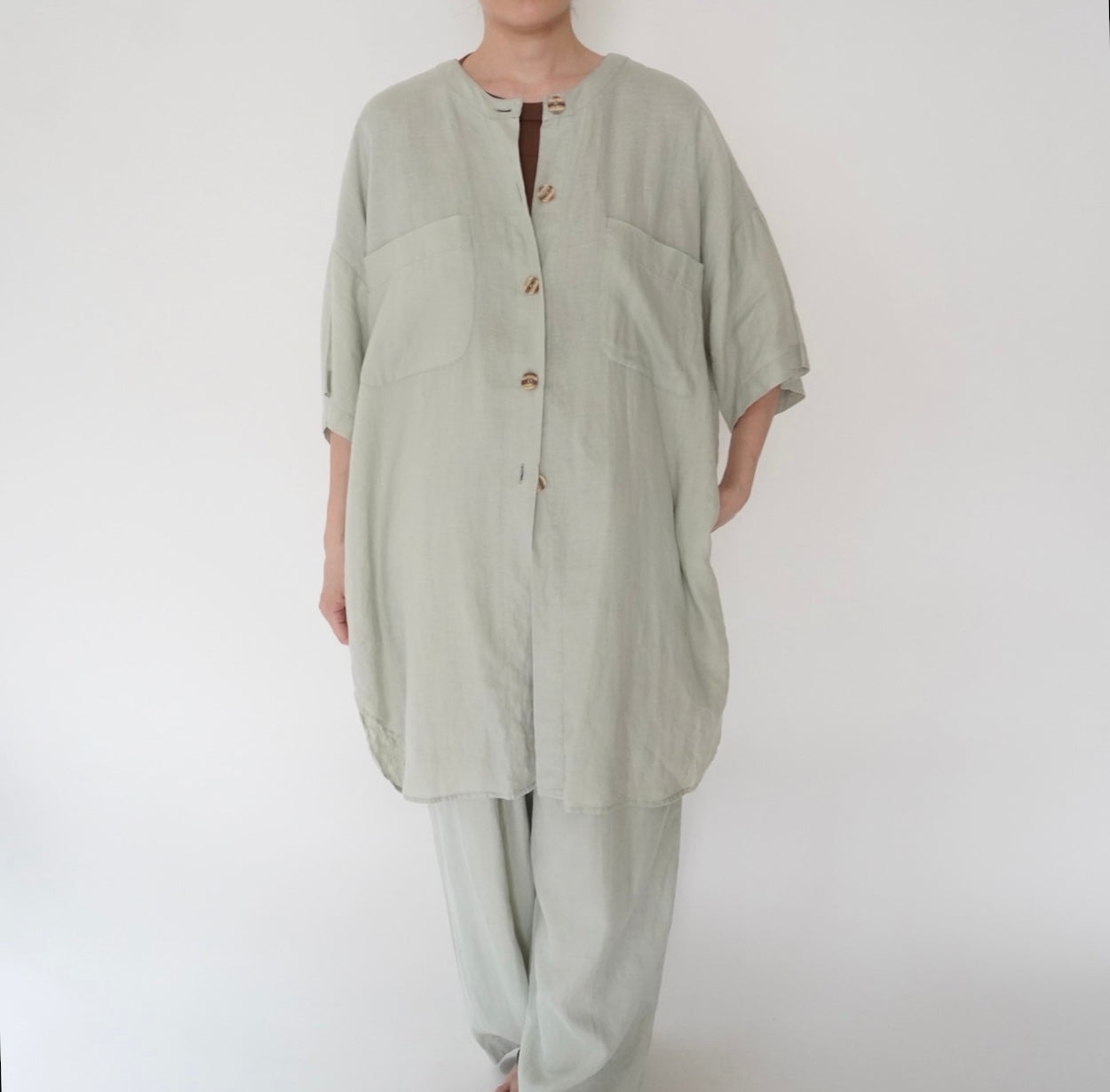 90s Sage Green Two-Piece Suit