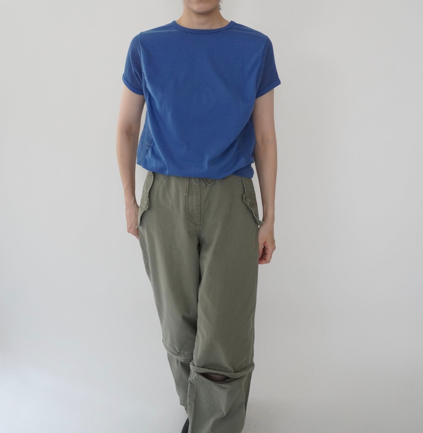 80s Blue Mesh Top