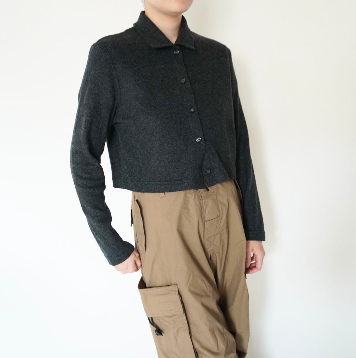 90s C.Gray Cropped Shirt Made in USA