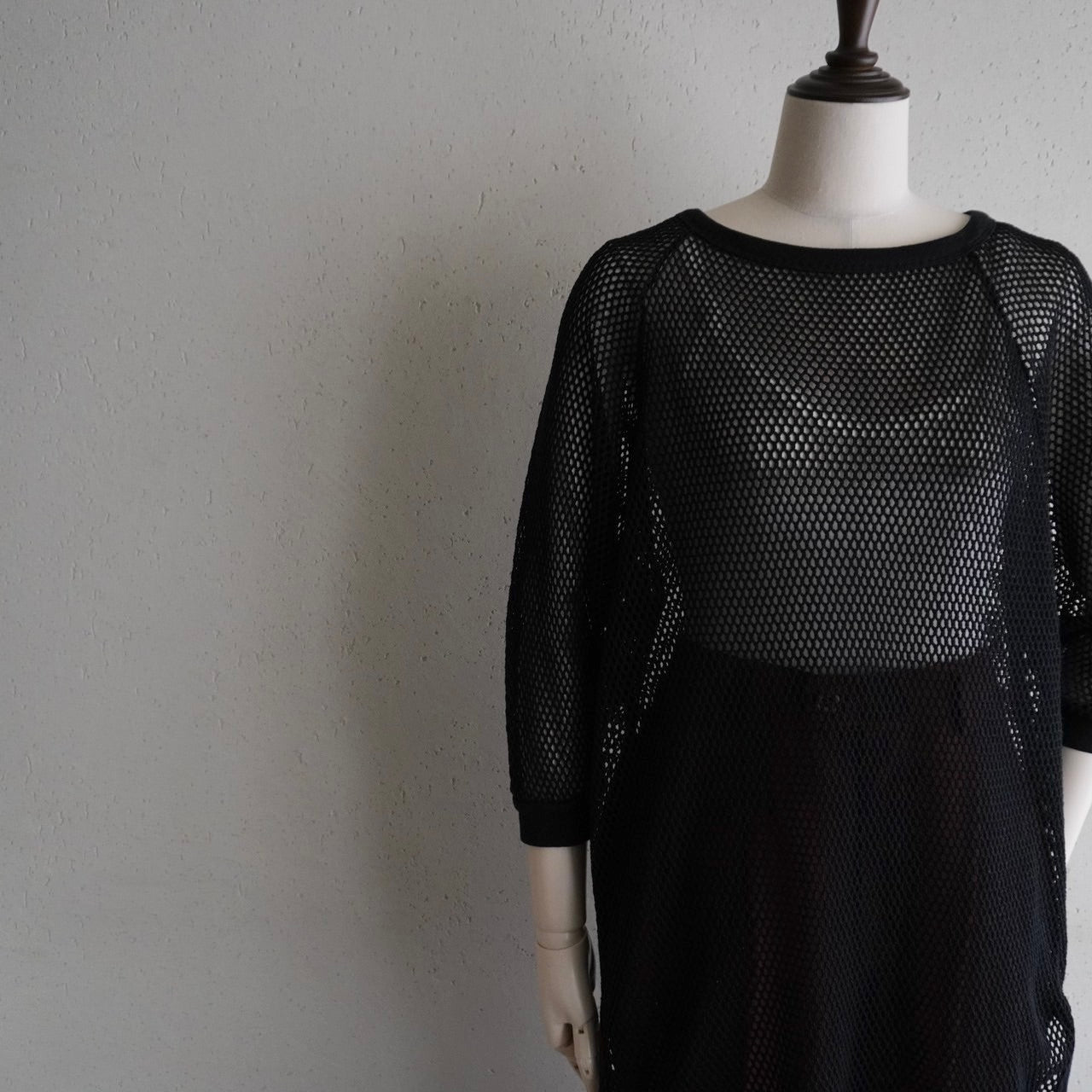 90s Black Mesh Top