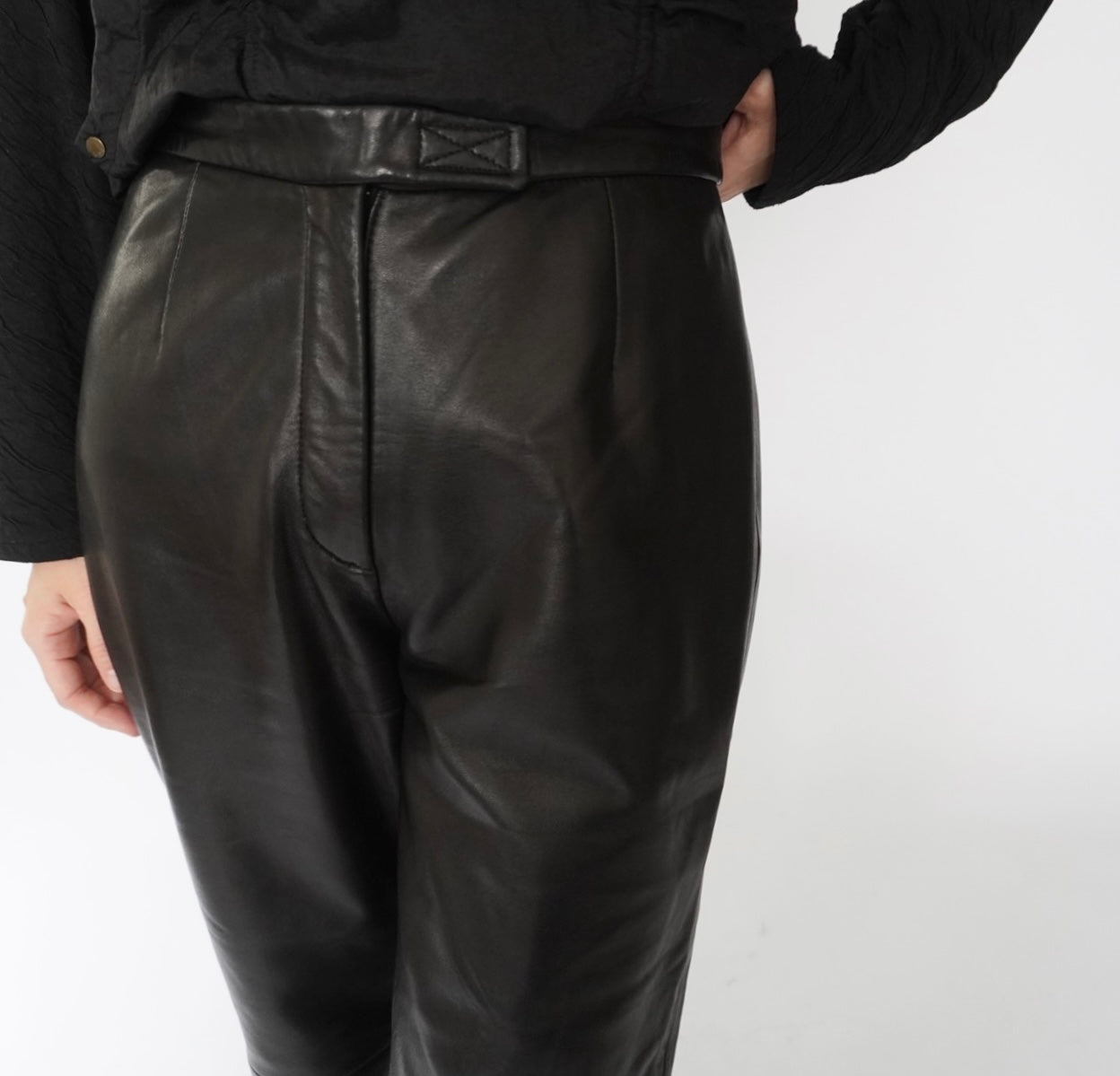 90s Black Leather Pants