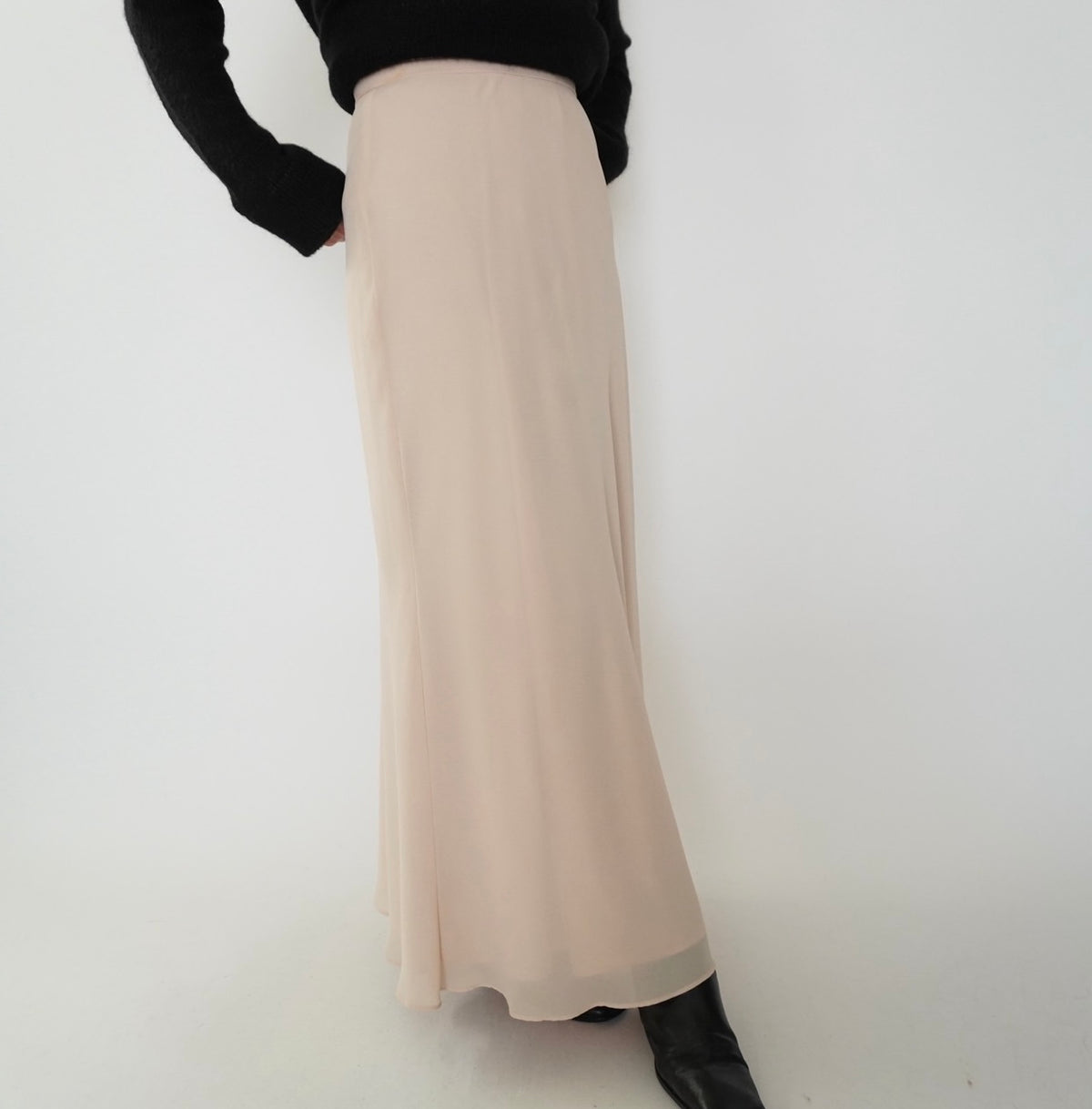 90s Sheer Maxi Skirt Made in USA