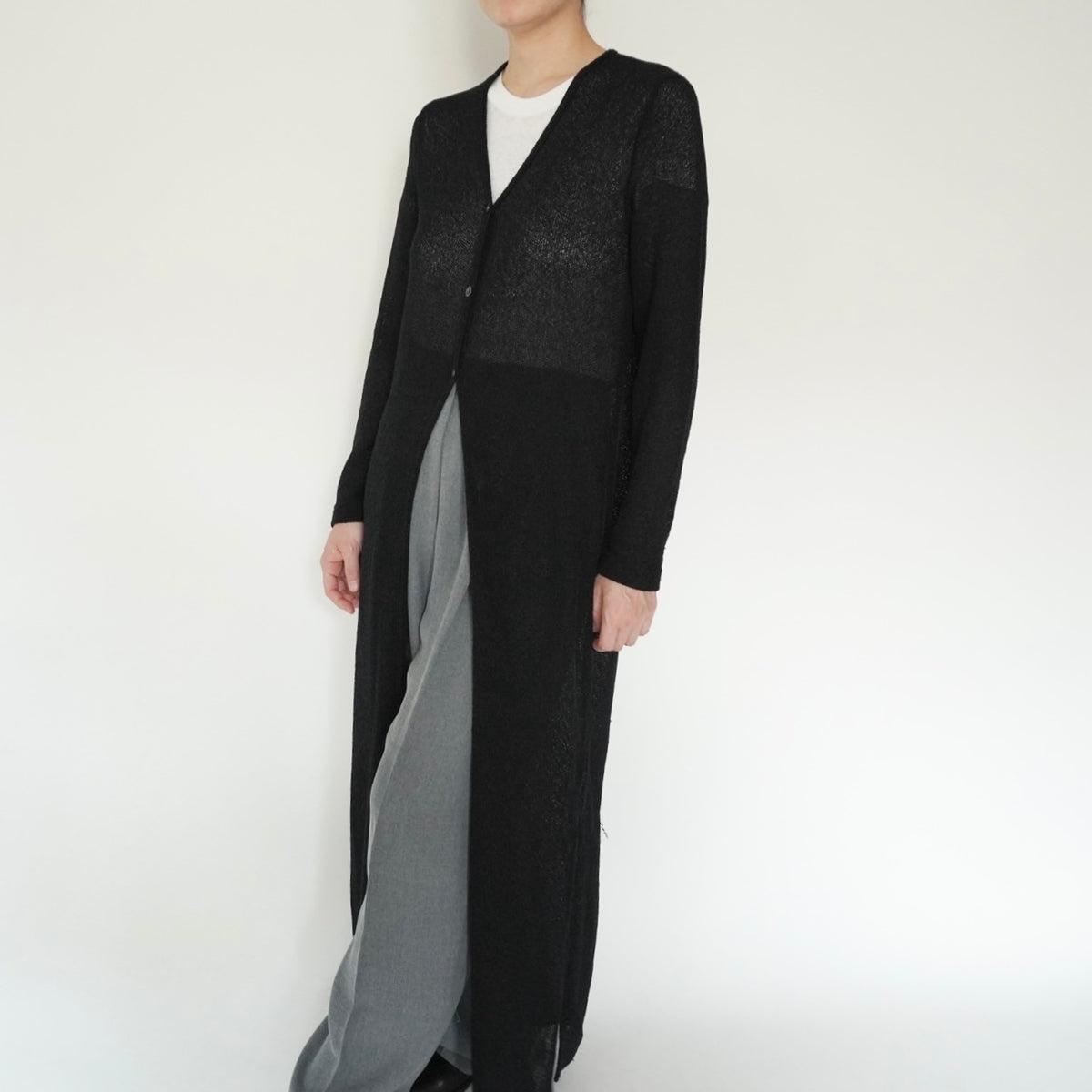 90s EURO Black Long Cardigan