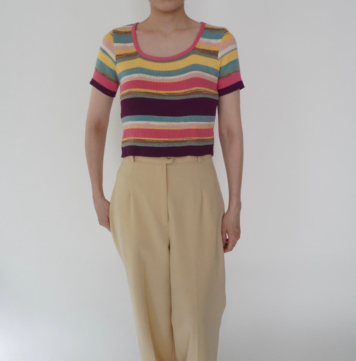 90s Multi Striped Top