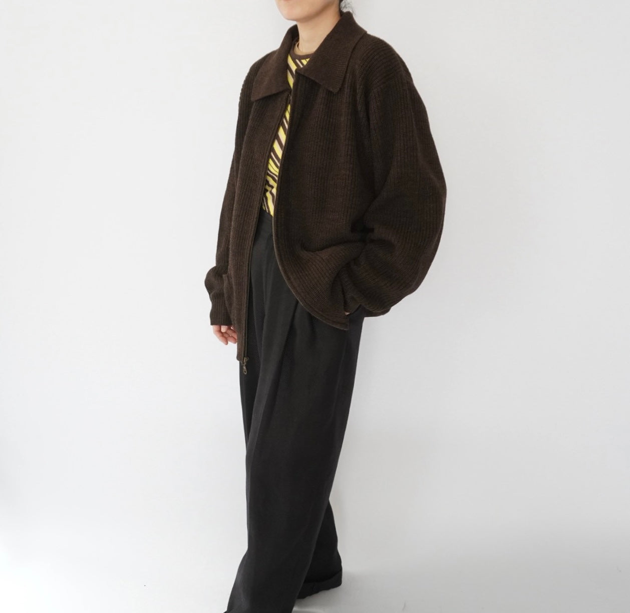 90s Zipped Knit Cardigan