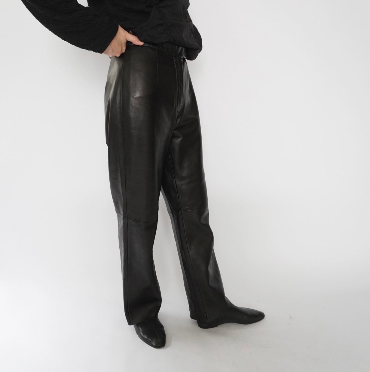 90s Black Leather Pants