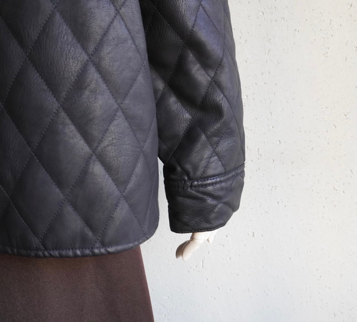 Faux Leather Quilted Jacket