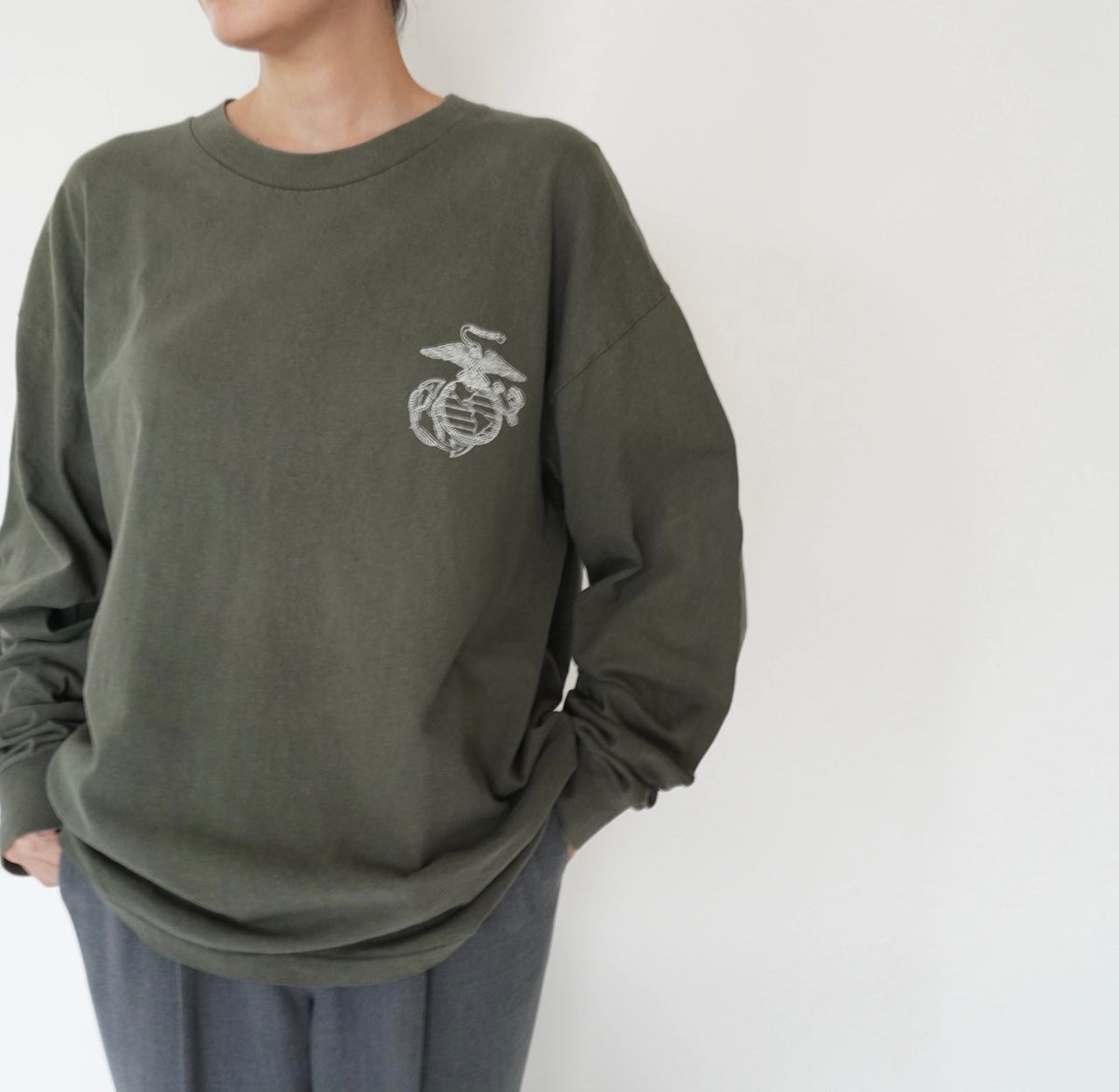 90s Printed Long Sleeves T-shirt Made in USA