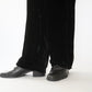 90s Black Velour Wide Pants