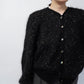 90s Black Design Knit Cardigan