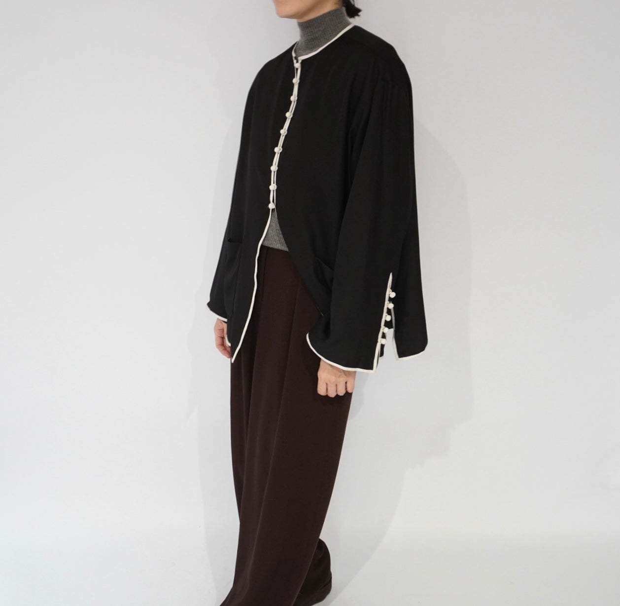 80s Design Silk Blouse,Jacket Made in USA