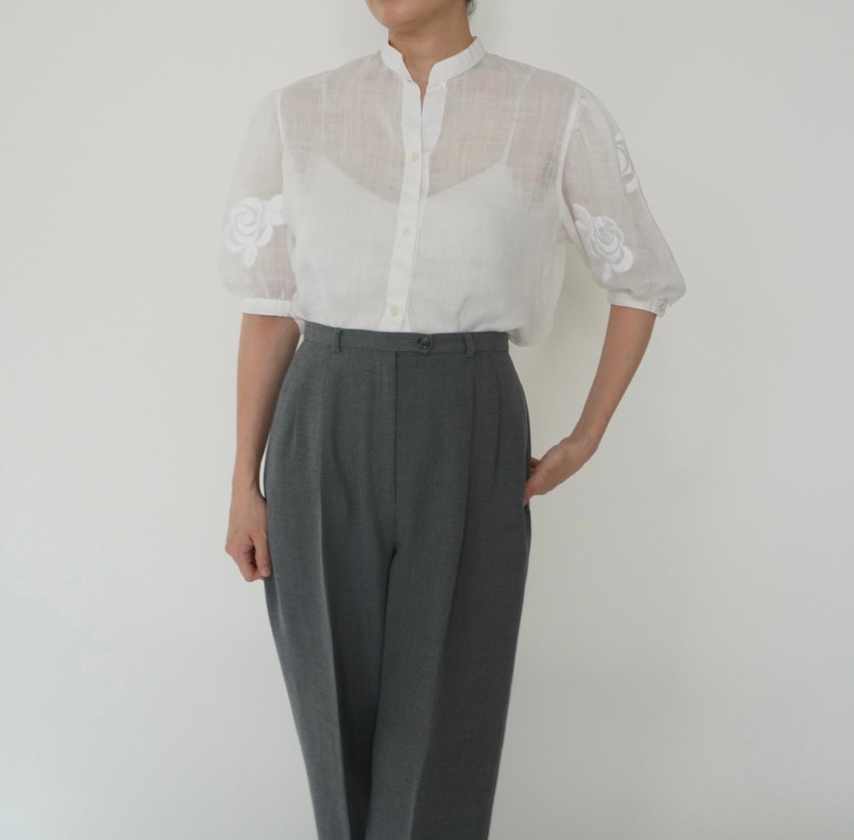 80s Embroidery Design Shirt Made in Italy