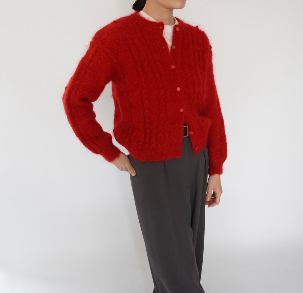 80s Red Cardigan